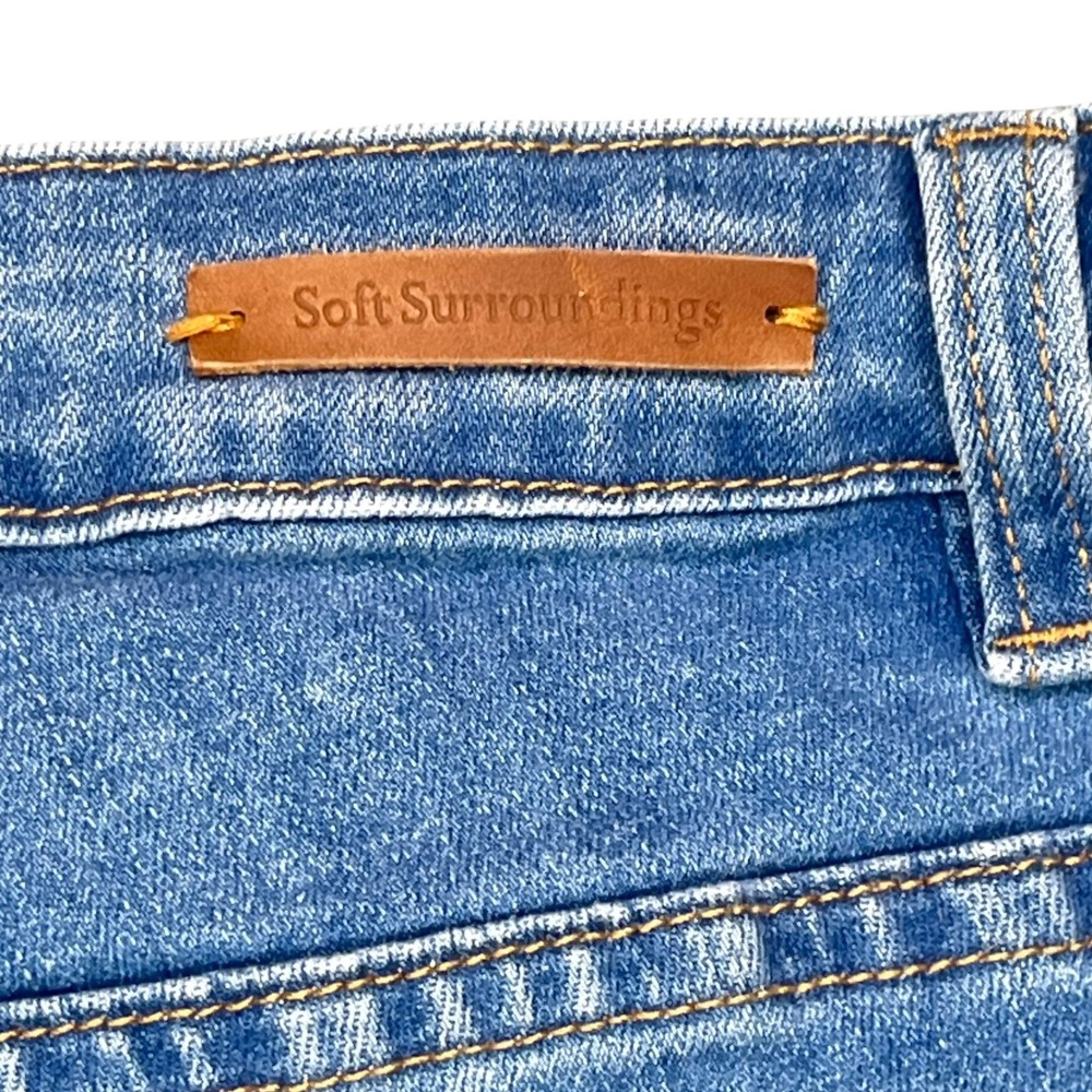 Soft Surroundings Women's Blue Denim Crop Ankle Casual Stretch Comfort Jeans 24W - Picture 4 of 6